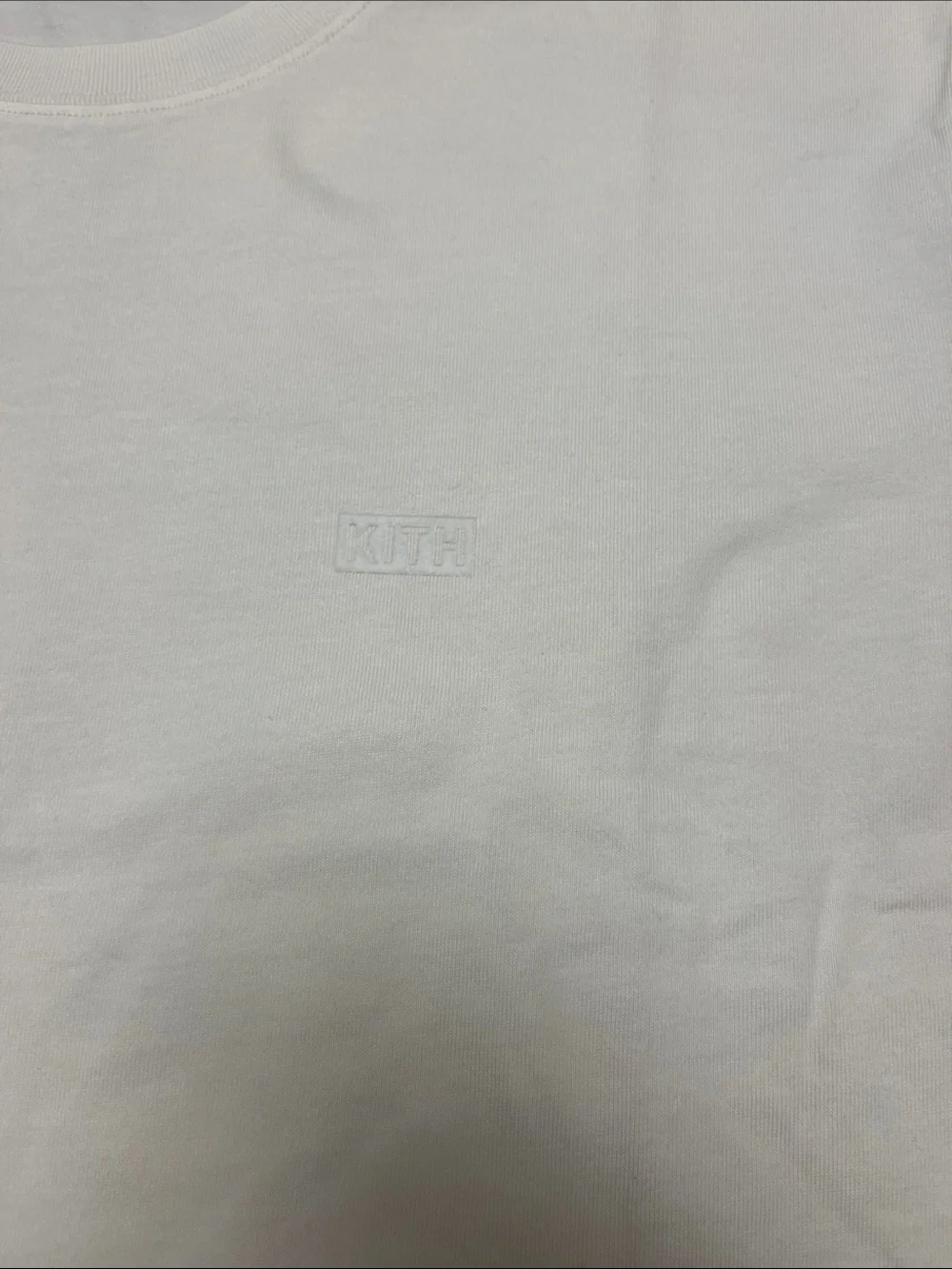 Men's Kith White Crewneck‎ T-Shirt, size medium